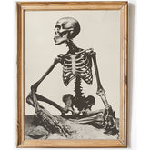 Skeleton Poster, Halloween Wall Decor. Unframed